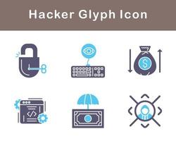 conjunto de iconos de vector de hacker