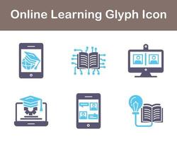 Online Learning Vector Icon Set