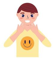 smiling kid illustration vector