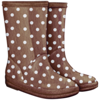 acuarela mano dibujado linda lluvia botas png