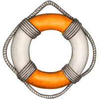 waterclor nautical life buoy png