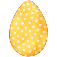 Watercolor cute decorated easter egg png