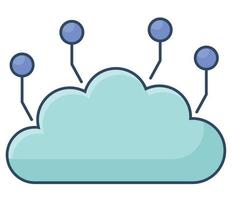 cloud server design vector