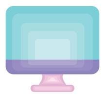 purple pc monitor vector