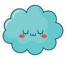 kawaii nube diseño vector