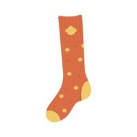 orange sock design vector