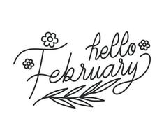 design of hello february vector