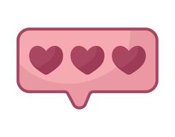 love message bubble vector