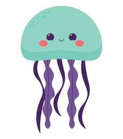 cute colorful jellyfish vector