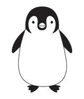 pingüino silueta diseño vector