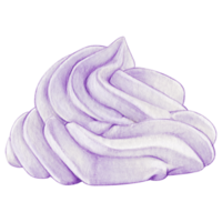 acuarela mano dibujado suave crema png