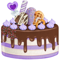 watercolor lovely cake png