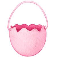 watercolor easter egg shaped basket png