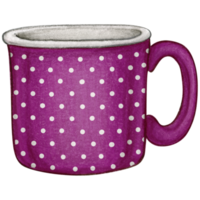 Watercolor hand drawn enamel mug png