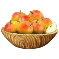 watercolor hand drawn realistic apples png