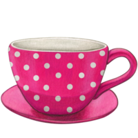 Watercolor hand drawn empty tea cup png