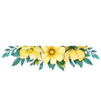 watercolor floral spring decoration png