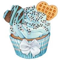 Aquarell Hand gezeichnet Cupcake png