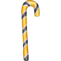 watercolor hand drawn striped candy cane png