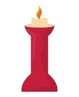 red candle design vector