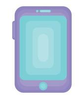 purple smartphone design vector