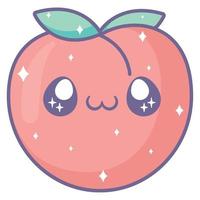 kawaii manzana diseño vector