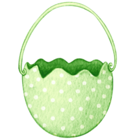 aguarela Páscoa ovo em forma cesta png