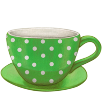 Watercolor hand drawn empty tea cup png