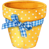 Watercolor han drawn garden pot png