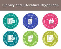 Library And Literature Vector Icon Set