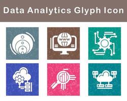 datos analítica vector icono conjunto