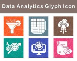 datos analítica vector icono conjunto