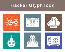 conjunto de iconos de vector de hacker