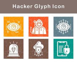 conjunto de iconos de vector de hacker