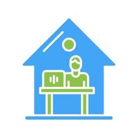 Work At Home Unique Vector Icon