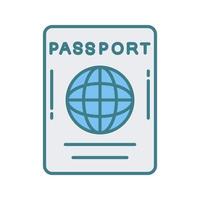 icono de vector de pasaporte