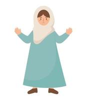 muslim girl illustration vector