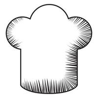 icono de gorro de chef vector