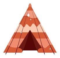 orange tent design vector