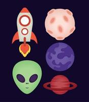 universe icons bundle vector