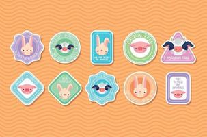 cruelty free stickers vector