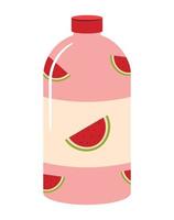 watermelon beverage bottle vector