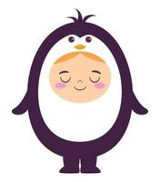 halloween penguin costume vector