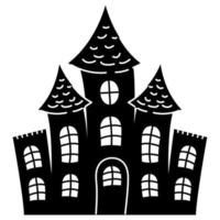 big black castle vector