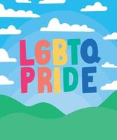 lgtbq and pride poster vector