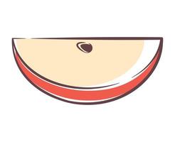 apple slice design vector