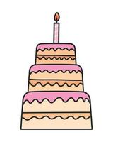 bog birthday cake vector