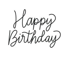 birthday lettering design vector