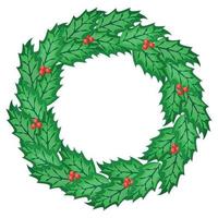 mistletoe wreath design vector