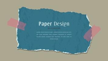 Abstract Vintage Paper Ripped Frame Design Template vector